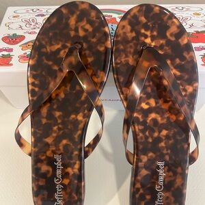 Jeffrey Campbell Tortoise Shell Sandals
New with box